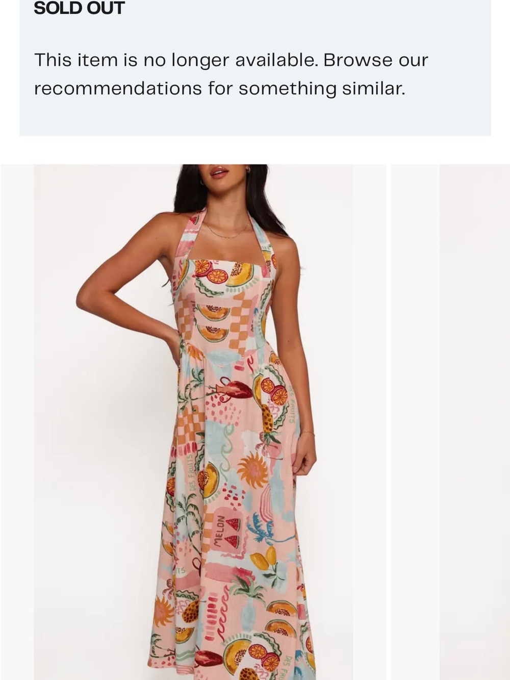 Petal & Pup Pink Tropical Halter Maxi Dress